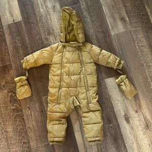 Rylee and Cru Smile Puffer Snowsuit with Mittens